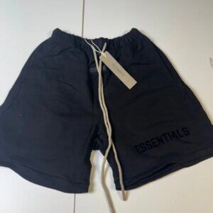 Fear of God Black Athletic Shorts with Elastic Waistband